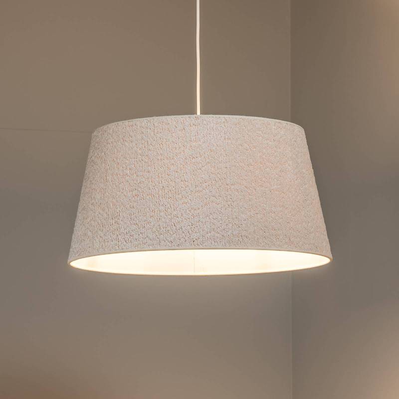 Euluna Hängelampe Boucle, Textil ecru , Ø 50 cm, einflammig von Euluna