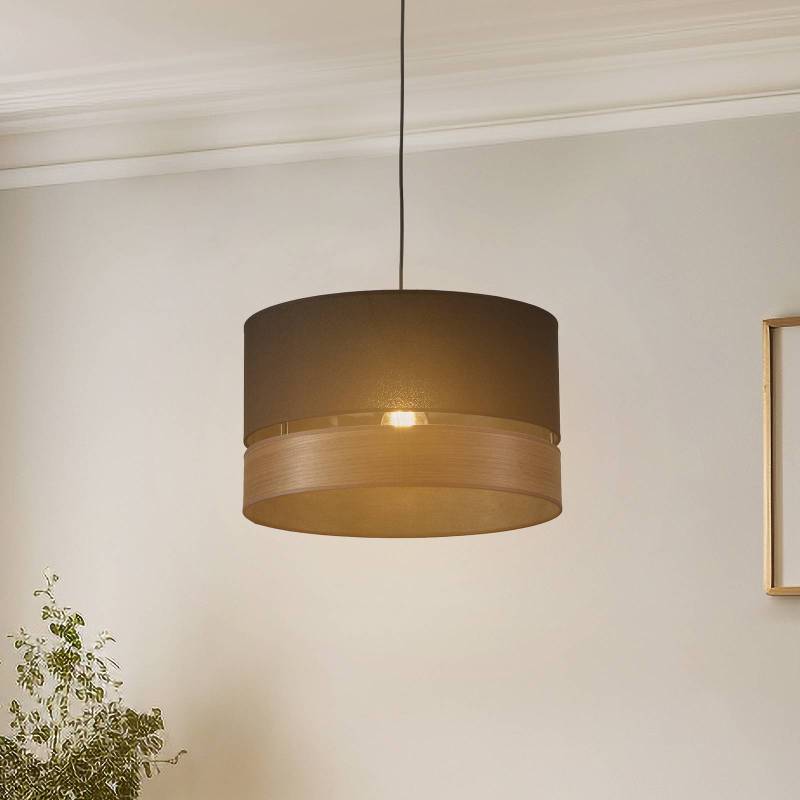 Euluna Levo Hängelampe, Ø40cm eiche dunkel/schwarz von Euluna