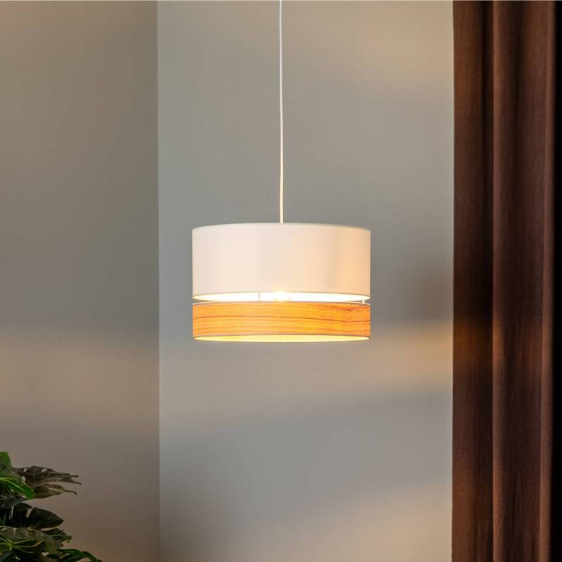 Euluna Levo Hängeleuchte, Ø 40 cm, esche/ecru von Euluna