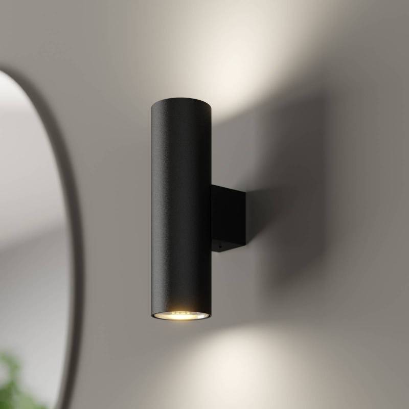 Euluna Wandlampe Marion, schwarz Höhe 18 cm Stahl up/down von Euluna