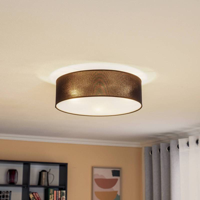 Euluna Roller Decke, Stoffschirm schwarz, Ø 40 cm von Euluna