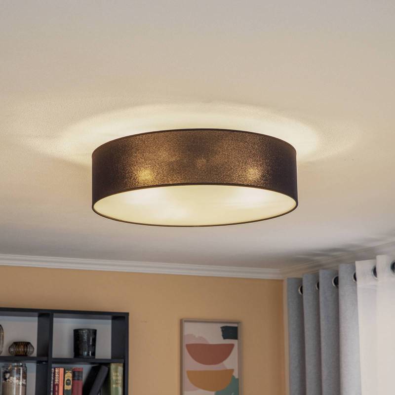 Euluna Roller Decke, Stoffschirm schwarz, Ø 50 cm von Euluna