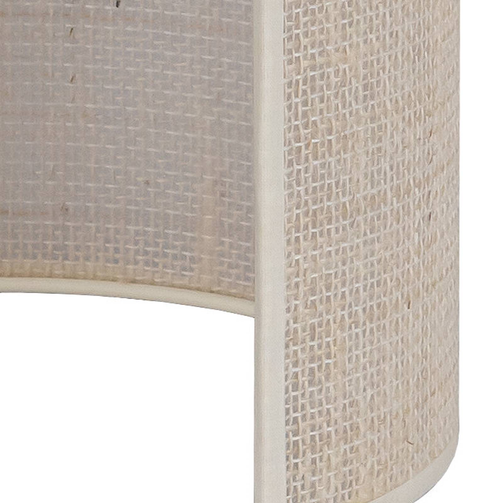 Euluna Wandleuchte Jute, weiß/ecru, halbrund, Höhe 24 cm Euluna Wandleuchte Jute, weiß/ecru, halbrund, Höhe 24 cm von Euluna
