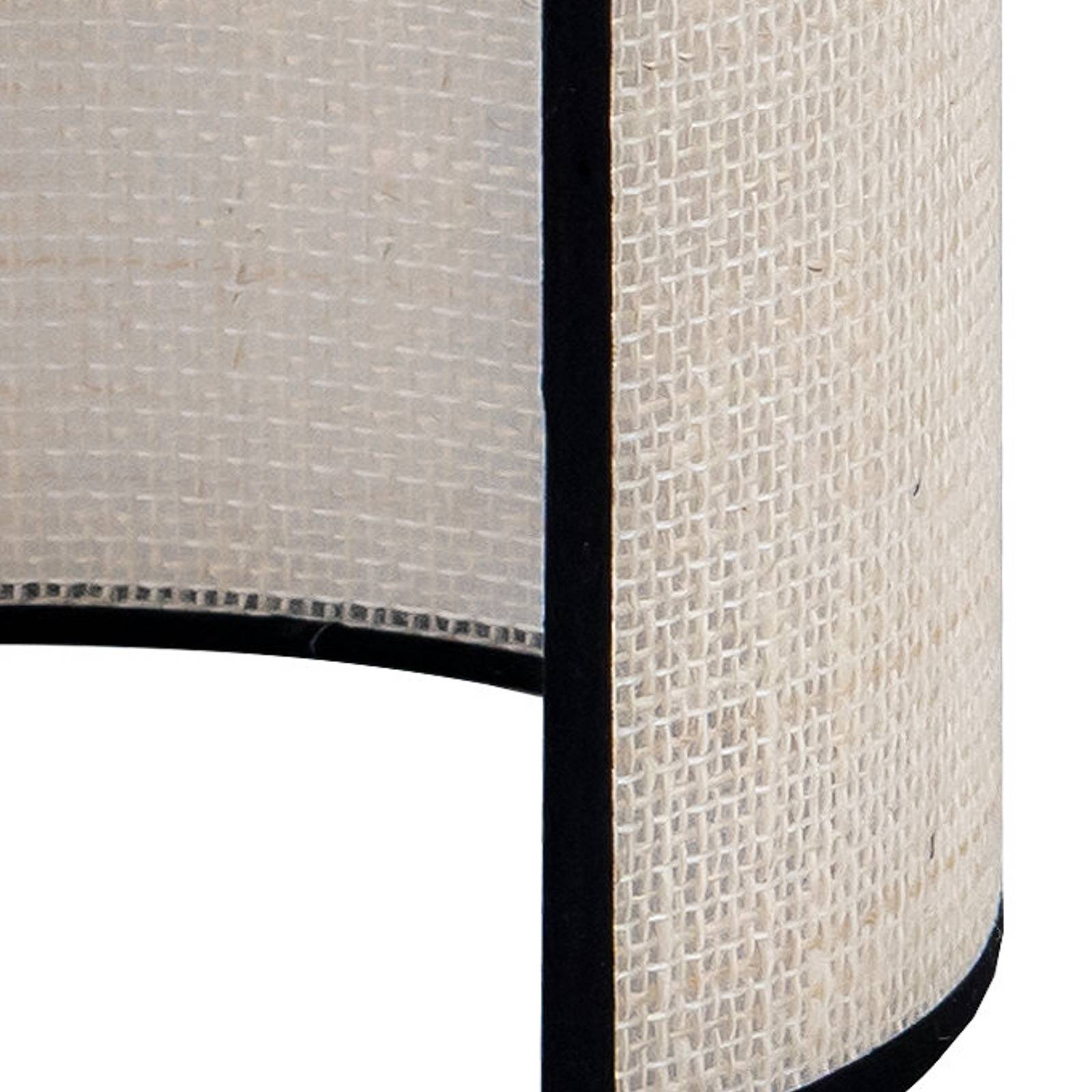 Euluna Wandleuchte Jute, weiß/schwarz, halbrund, Höhe 24 cm Euluna Wandleuchte Jute, weiß/schwarz, halbrund, Höhe 24 cm von Euluna