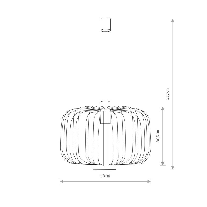 Hängeleuchte Allan mit Stahlstreben-Schirm von Nowodvorski Lighting
