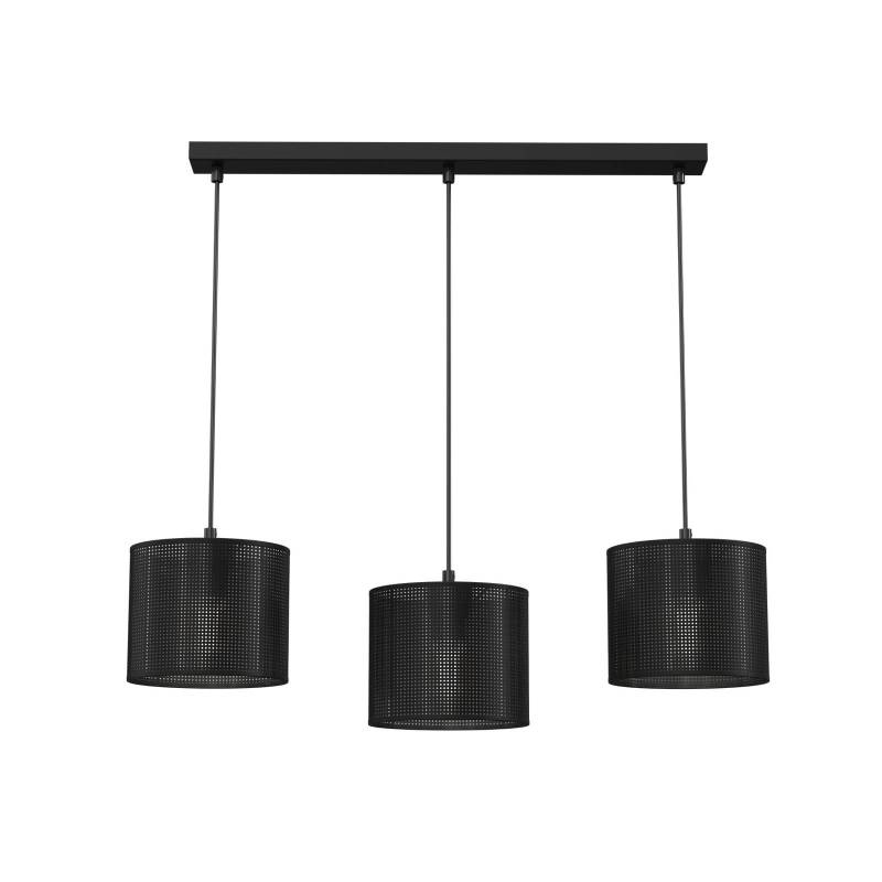 Hängeleuchte Jovin, dreiflammig, linear, schwarz von Euluna