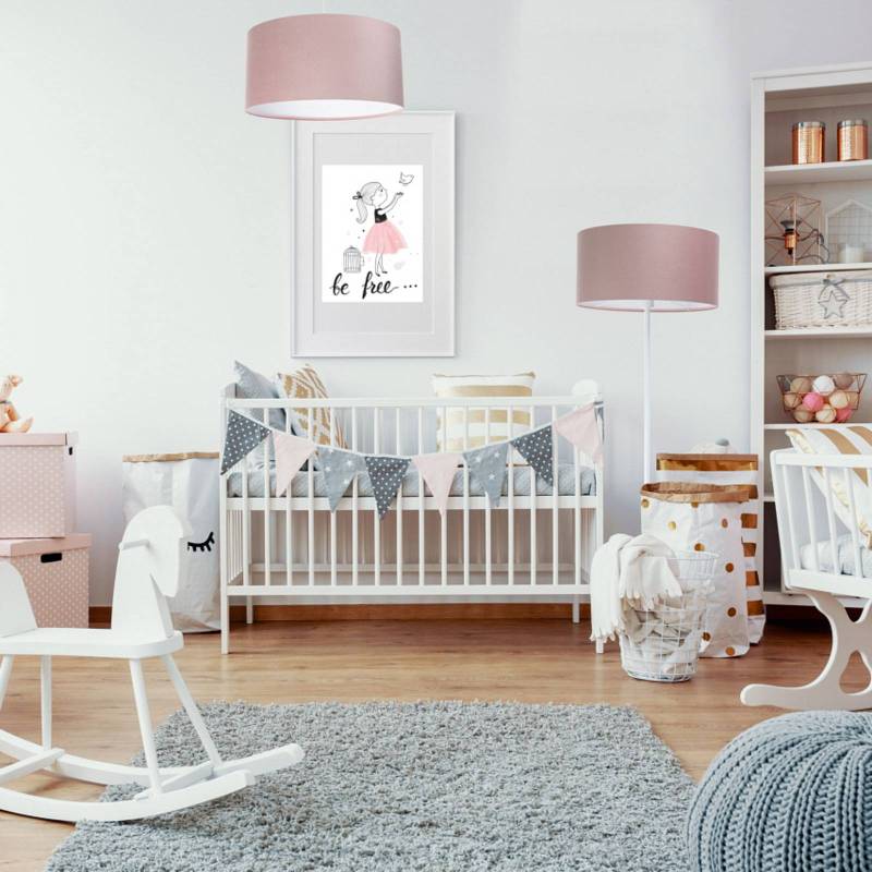 Hängeleuchte Rosabelle, zylinder rosa 1-flg. Ø50cm von Maco Design