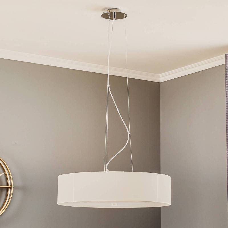 Hängeleuchte Viviane mit Textilschirm, weiß von Nowodvorski Lighting