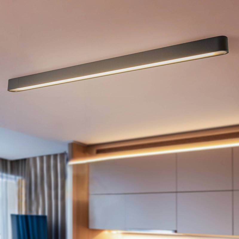 Deckenleuchte Soft, 125 x 6 cm, graphit, Aluminium, G13 von Nowodvorski Lighting