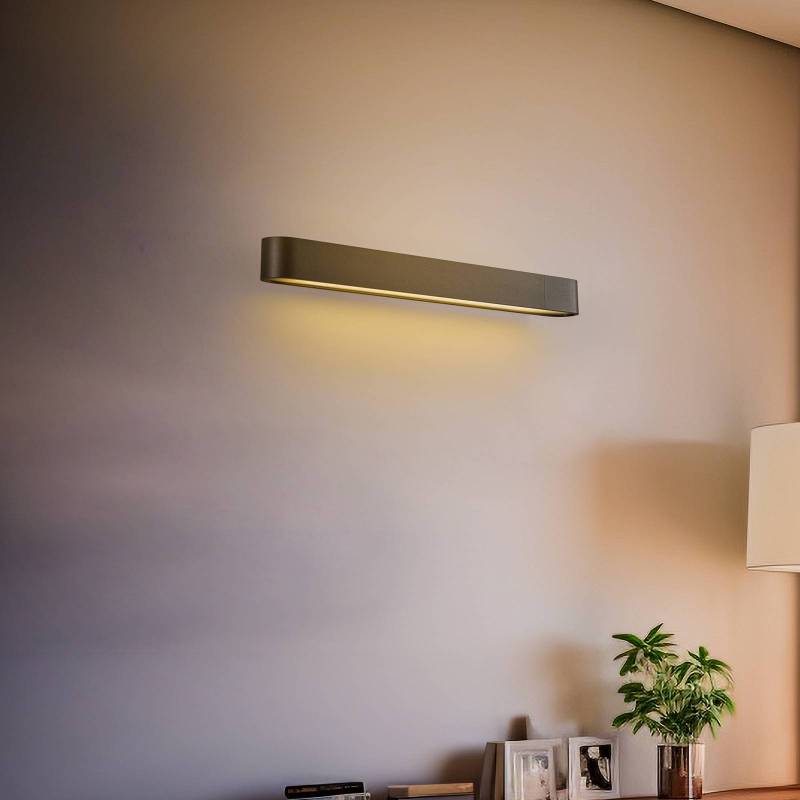 Wandleuchte Soft, Breite 60 cm, graphit, Aluminium, G13 von Nowodvorski Lighting