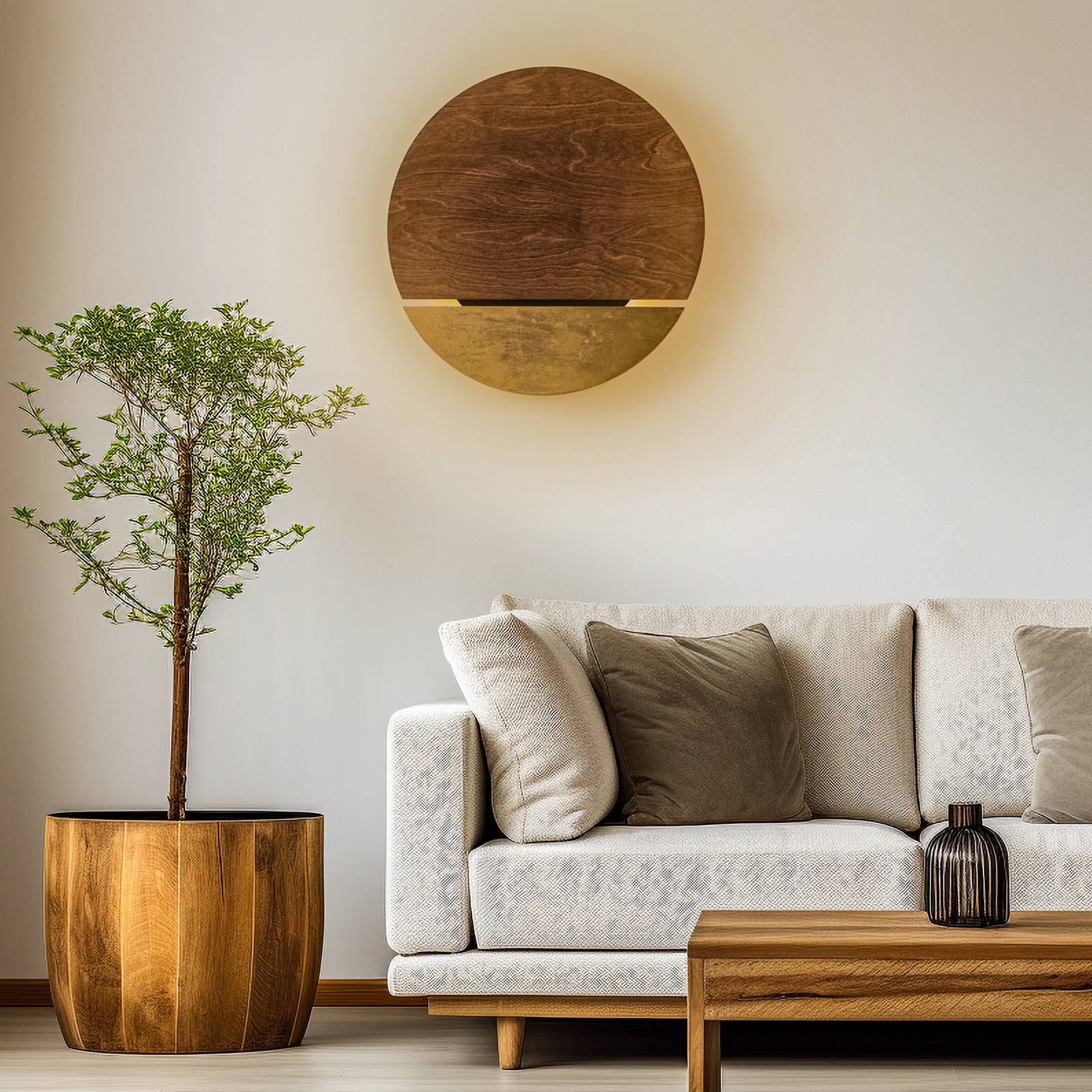 LED-Wandleuchte Sun aus Holz LED-Wandleuchte Sun aus Holz von Nowodvorski Lighting