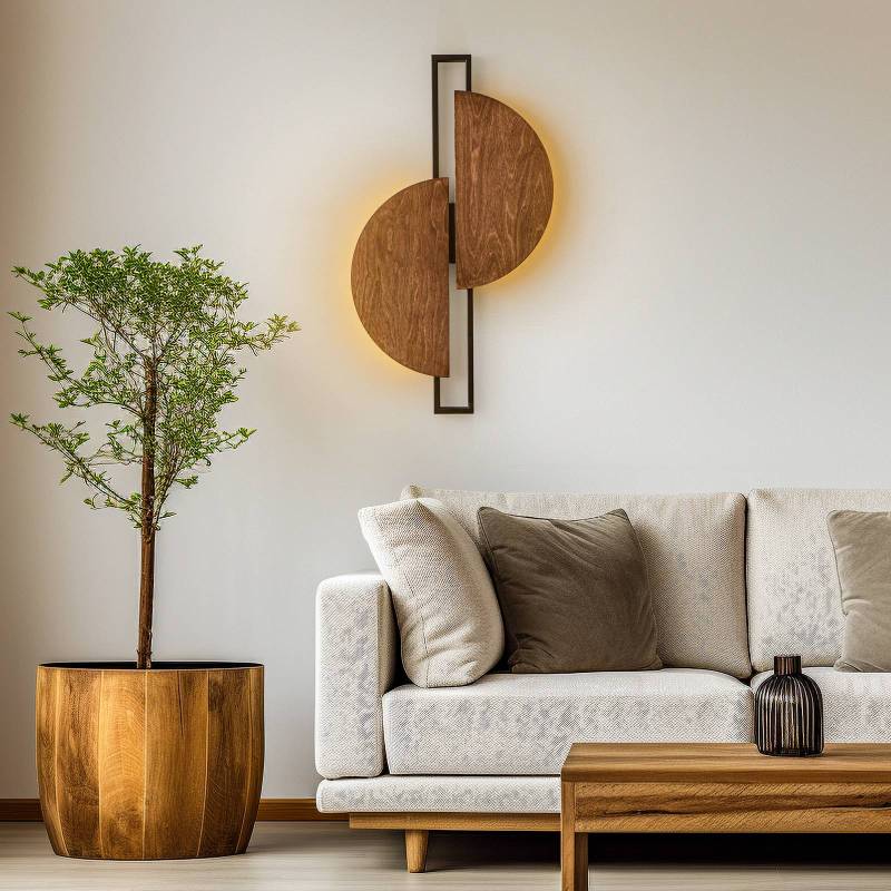 LED-Wandleuchte Sunrise LED aus Holz von Nowodvorski Lighting