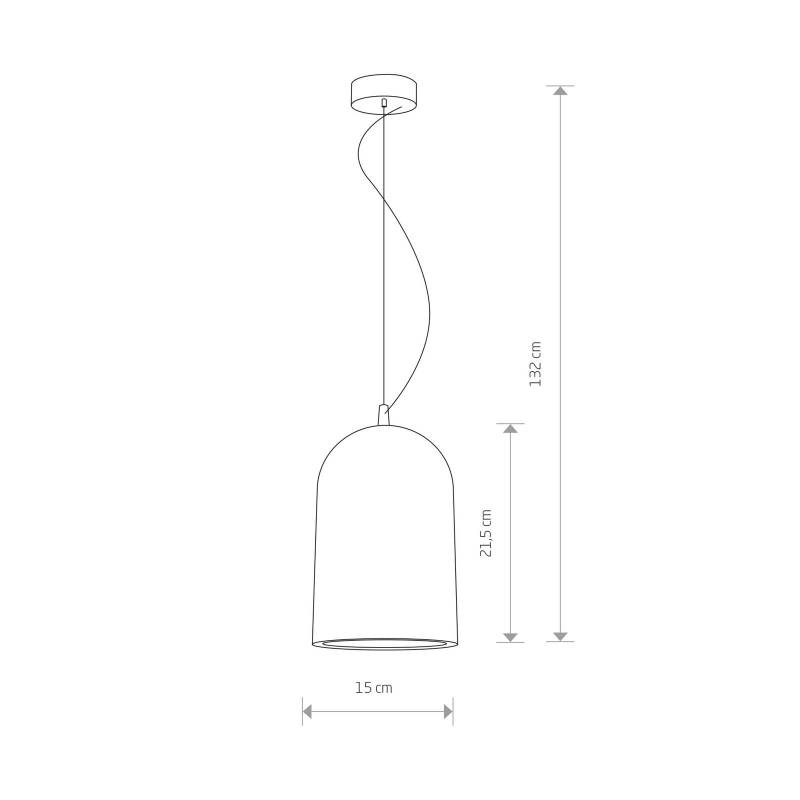 Pendelleuchte Lava mit Schirm aus Beton von Nowodvorski Lighting