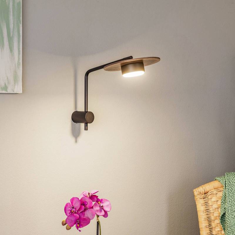 Wandleuchte Disk mit Holzelement von Nowodvorski Lighting