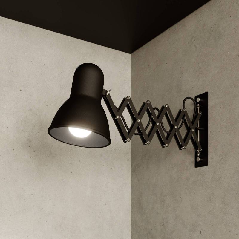Wandleuchte Harmony mit Scherenarm, schwarz von Nowodvorski Lighting