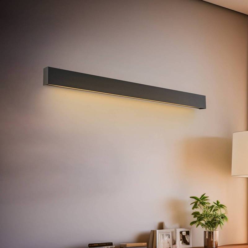 Wandleuchte Straight M, 92 cm, graphit von Nowodvorski Lighting