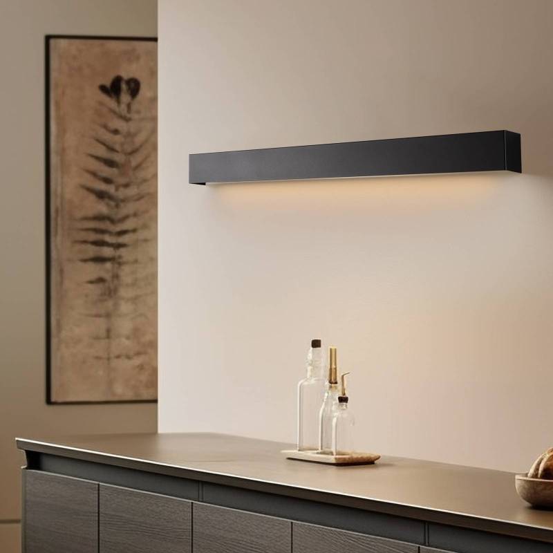 Wandleuchte Straight M, 92 cm, schwarz von Nowodvorski Lighting