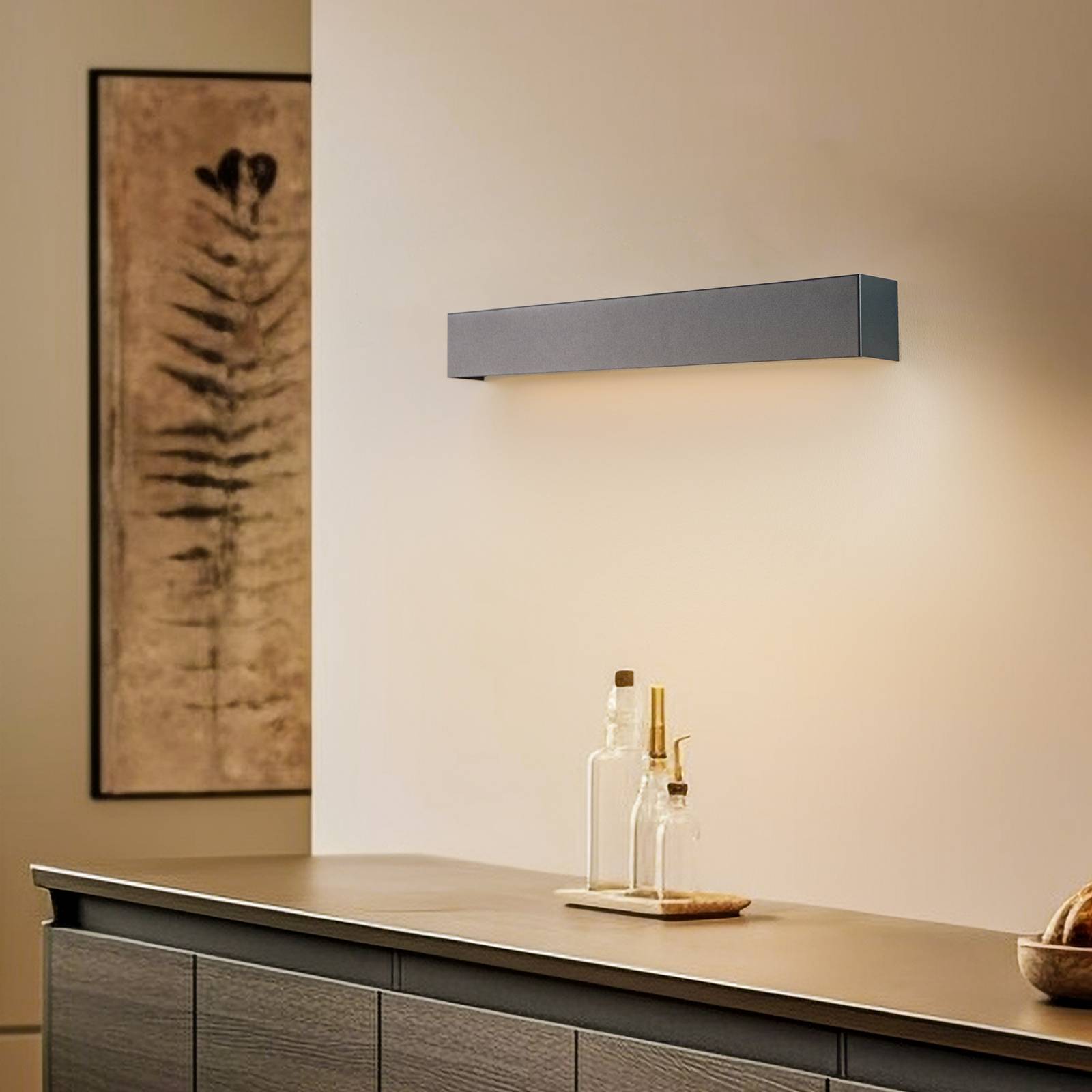 Wandleuchte Straight S, 62 cm, graphit Wandleuchte Straight S, 62 cm, graphit von Nowodvorski Lighting