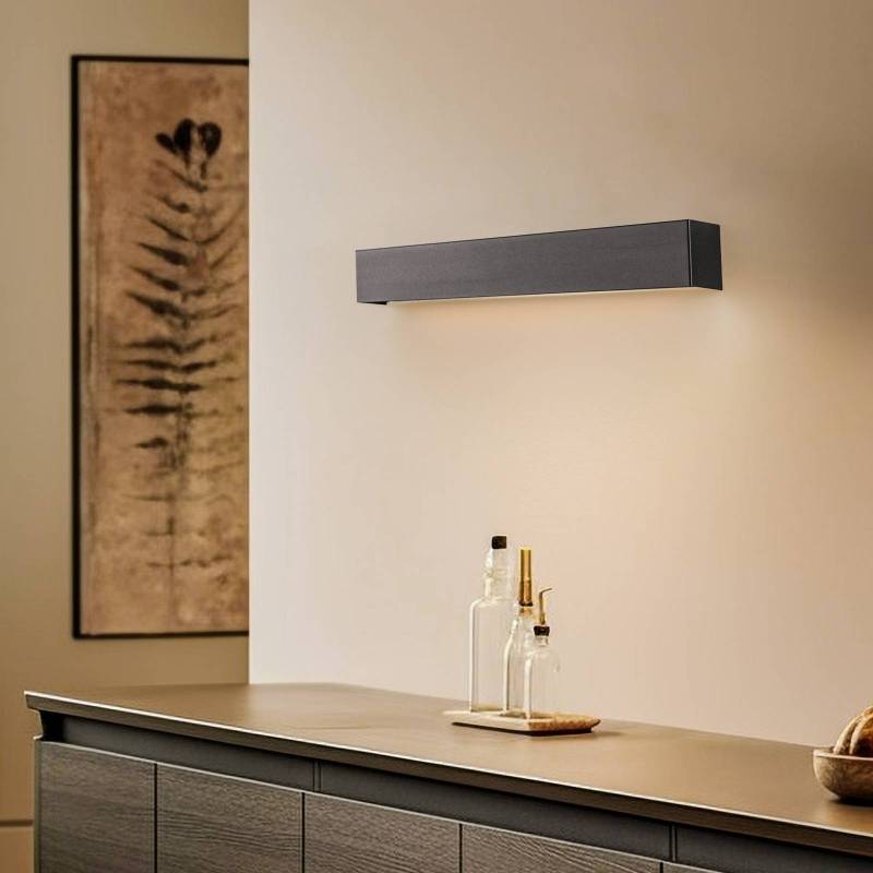 Wandleuchte Straight S, 62 cm, schwarz von Nowodvorski Lighting