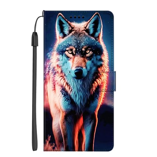 EuoDuo Kompatibel mit Samsung Galaxy A06 Hülle zum Klappen PU Leder Handyhülle Brieftasche mit Tier Motiv Magnet Klapphülle Flip Schutzhülle Cover - Buntes Wolf EuoDuo Kompatibel mit Samsung Galaxy A06 Hülle zum Klappen PU Leder Handyhülle Brieftasche mit Tier Motiv Magnet Klapphülle Flip Schutzhülle Cover - Buntes Wolf von EuoDuo