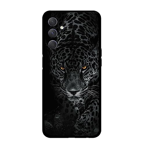 EuoDuo Kompatibel mit Samsung Galaxy S20 FE Silikon Handyhülle Schwarz Hülle mit Muster Motiv Ultra Dünn TPU Schutzhülle Stoßfeste Case Cover - Leopard von EuoDuo