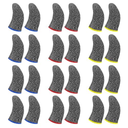 30 Stück Finger Sleeves Silber-Fasern Handy-Gaming Schweißfeste Finger-Handschuhe Mobile Gaming Fingerschutz Atmungsaktiv Ultradünn Daumenhülsen Fingerabdeckung für Touchscreen Spiel Mobile Mobilgerät 30 Stück Finger Sleeves Silber-Fasern Handy-Gaming Schweißfeste Finger-Handschuhe Mobile Gaming Fingerschutz Atmungsaktiv Ultradünn Daumenhülsen Fingerabdeckung für Touchscreen Spiel Mobile Mobilgerät von EupHHonycs