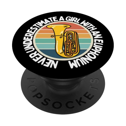 Unterschätzen Sie niemals ein Mädchen mit einem Euphonium Euphoniumist PopSockets Klebender PopGrip Unterschätzen Sie niemals ein Mädchen mit einem Euphonium Euphoniumist PopSockets Klebender PopGrip von Euphonium Gifts For Men And Women