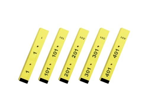 500 Garderobentickets aus festem Papier 160g - Nummeriert 1 bis 500, gelocht und in drei Teilen abnehmbar - Ideal für Empfänge, Galas, Tombolas, Reinigung, Näherei, Schuhmacherei - 3x20 cm - Gelb 500 Garderobentickets aus festem Papier 160g - Nummeriert 1 bis 500, gelocht und in drei Teilen abnehmbar - Ideal für Empfänge, Galas, Tombolas, Reinigung, Näherei, Schuhmacherei - 3x20 cm - Gelb von Euridice