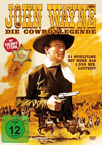 John Wayne - Die Cowboylegende - 21 Spielfilme auf 8DVDs & Sheriff Stern von Euro Video