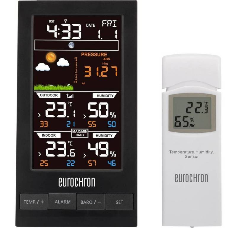 Eurochron Funk-Wetterstation Wetterstation von Eurochron