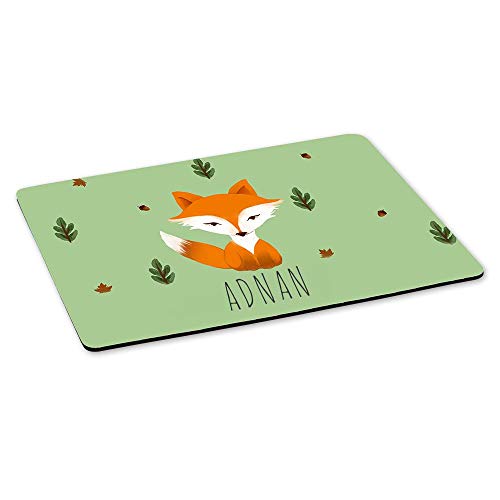 Eurofoto Gaming-Mousepad mit Namen Adnan und Fuchs-Motiv | Gamer-Mousepad | Mausmatte | Mauspad von Eurofoto