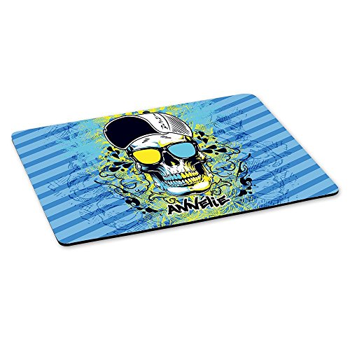 Eurofoto Gaming-Mousepad mit Namen Annelie und schönem Skull-Motiv für Mädchen - Gamer-Mousepad | Mausmatte | Mauspad von Eurofoto