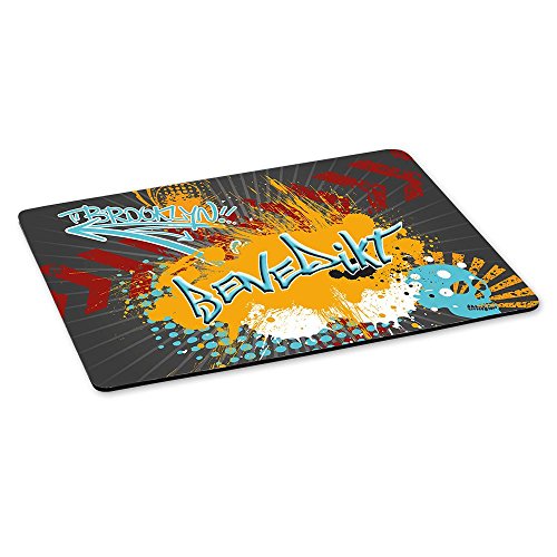 Eurofoto Gaming-Mousepad mit Namen Benedikt und schönem Graffiti-Motiv - Gamer-Mousepad | Mausmatte | Mauspad von Eurofoto