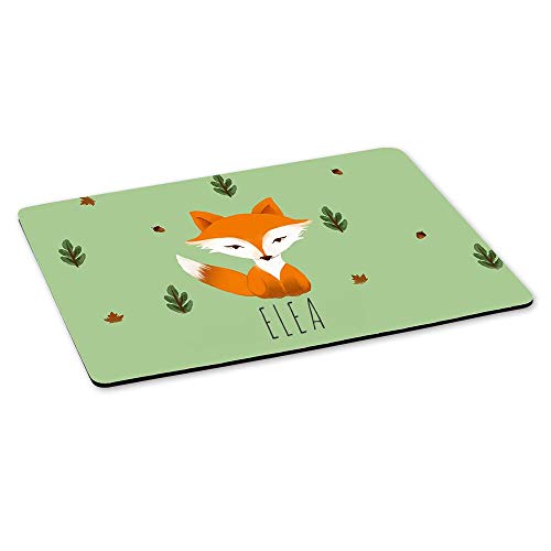 Eurofoto Gaming-Mousepad mit Namen Elea und Fuchs-Motiv | Gamer-Mousepad | Mausmatte | Mauspad von Eurofoto