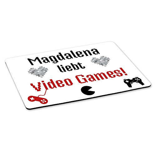 Eurofoto Gaming-Mousepad mit Namen Magdalena und schönem Motiv - Magdalena liebt Video Games - | Gamer-Mousepad | Mausmatte | Mauspad Eurofoto Gaming-Mousepad mit Namen Magdalena und schönem Motiv - Magdalena liebt Video Games - | Gamer-Mousepad | Mausmatte | Mauspad von Eurofoto