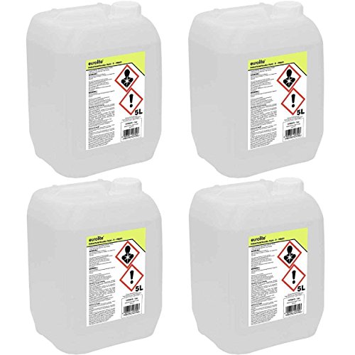 4x 5 L = 20 L Eurolite Smoke Nebel-Fluid, P (Profi) Nebelfluid für Nebelmaschine von Eurolite