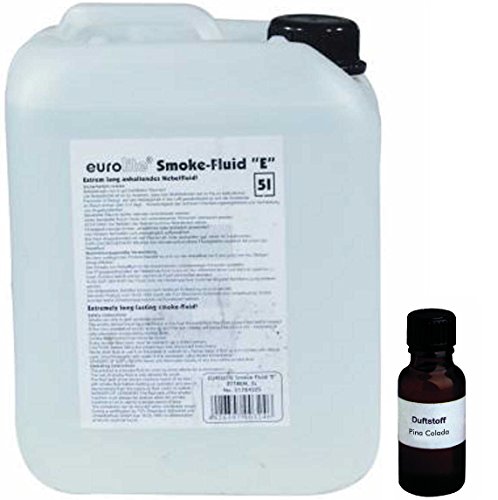 5 Liter Eurolite E (Extrem) Nebelfluid + 20 ml Duftstoff Pina Colada, Smoke-Fluid, Nebel-Fluid-Flüssigkeit für Nebelmaschine von Eurolite
