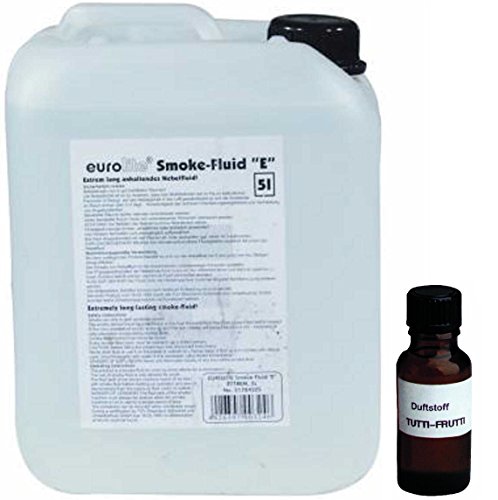 5 Liter Eurolite E (Extrem) Nebelfluid + 20 ml Duftstoff Tropic-Tutti-Frutti, Smoke-Fluid, Nebel-Fluid-Flüssigkeit für Nebelmaschine von Eurolite