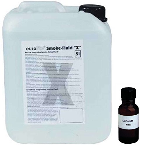 5 Liter Eurolite X (Extrem A2) Nebelfluid + 30 ml Duftstoff Rum, Smoke-Fluid, Nebel-Fluid-Flüssigkeit für Nebelmaschine von Eurolite