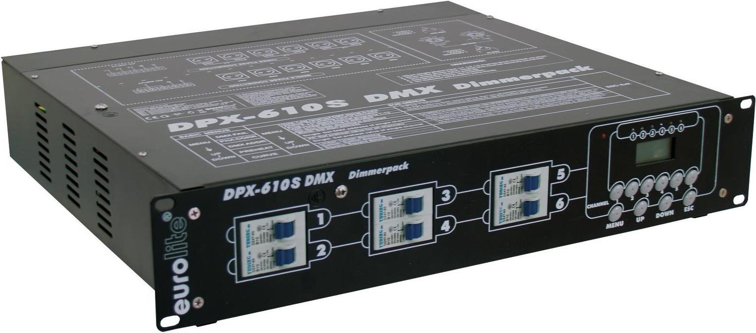 DMX Dimmer DPX-610 6-Kanal 48,30cm (19) -Bauform (70064122) von Eurolite