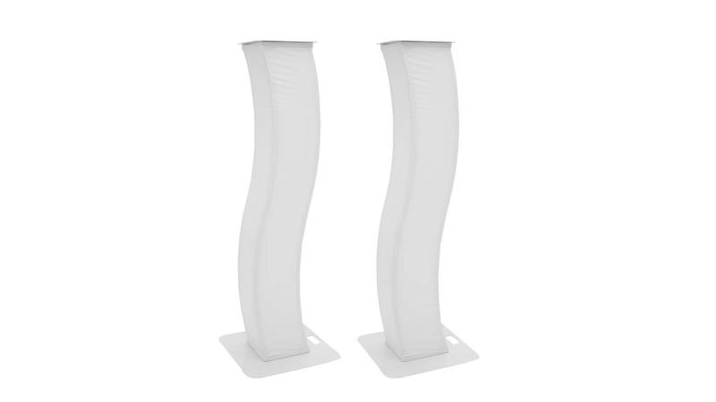 EUROLITE 2x Stage Stand 150cm geschwungen inkl. Cover und Tasche, weiß von Eurolite