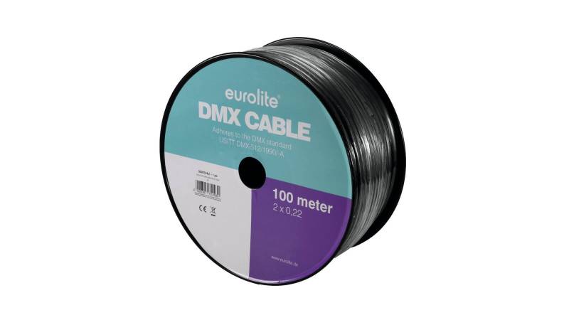 EUROLITE DMX Kabel 2x0,22 100m sw von Eurolite