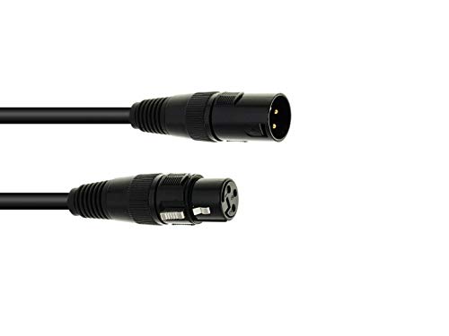EUROLITE DMX Kabel XLR 3pol 1m schwarz | Hochwertiges DMX-Kabel von Eurolite