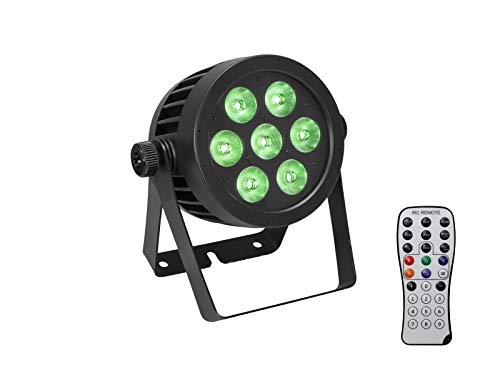 EUROLITE LED IP PAR 7x9W SCL Spot | Wetterfester (IP65) Scheinwerfer mit 7 SCL-LEDs und RGBA/CW/WW+UV-Farbmischung von Eurolite