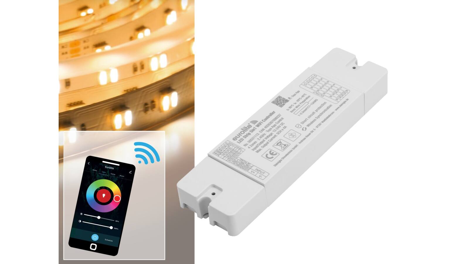 EUROLITE LED Strip 5in1 WiFi Controller EUROLITE LED Strip 5in1 WiFi Controller von Eurolite