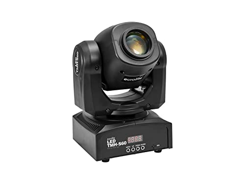 EUROLITE LED TMH-S60 Moving-Head Spot | Kompakter Moving-Head-Spot mit 60-W-LED, Gobos und Farbrad von Eurolite