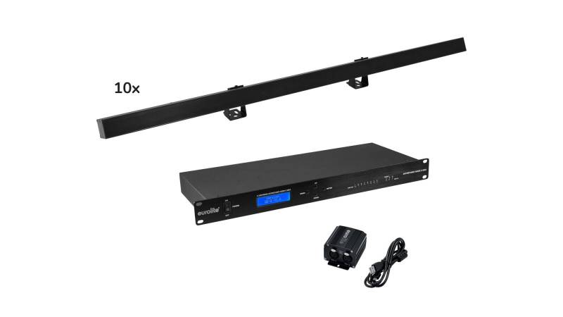 EUROLITE Set 10x LED PR-100/32 Pixel DMX Rail sw + DMX Software von Eurolite