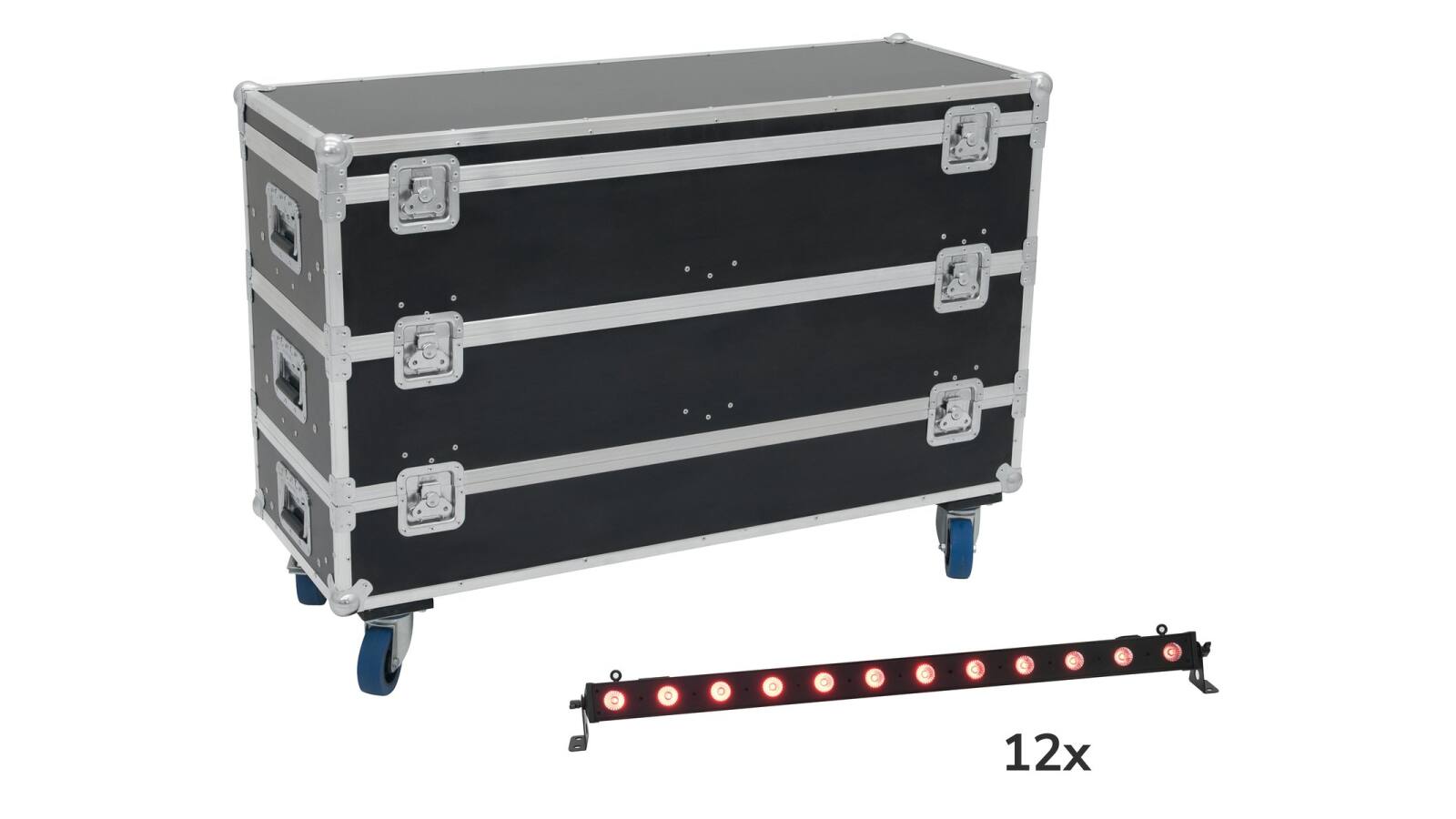 EUROLITE Set 12x LED BAR-12 QCL RGB+UV Leiste + Case mit Rollen EUROLITE Set 12x LED BAR-12 QCL RGB+UV Leiste + Case mit Rollen von Eurolite