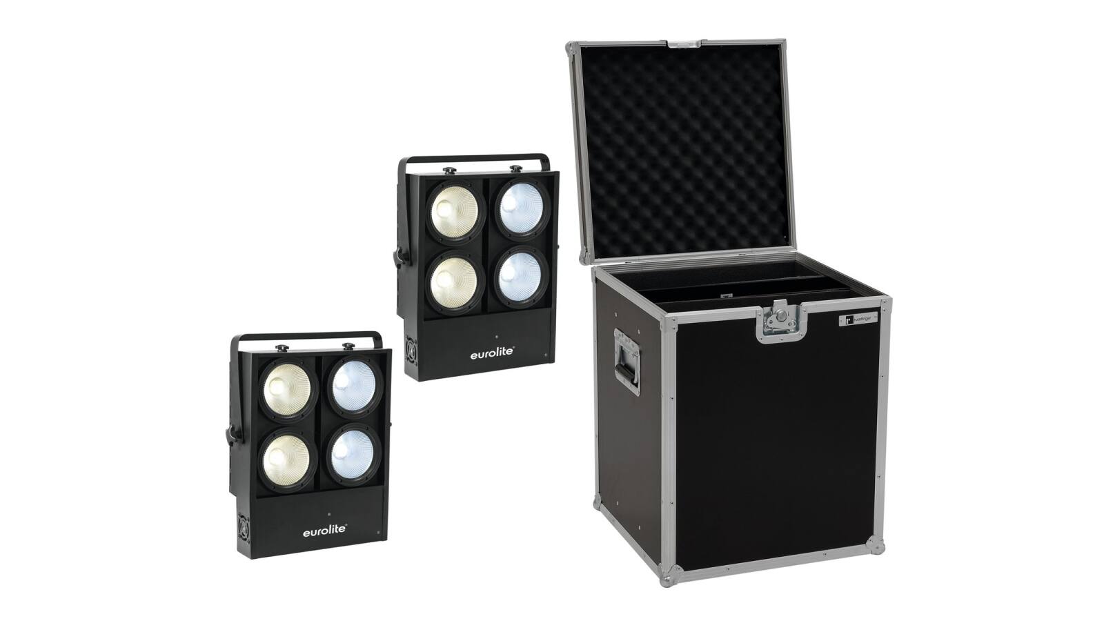 EUROLITE Set 2x Audience Blinder 4x100W LED COB CW/WW + Case EUROLITE Set 2x Audience Blinder 4x100W LED COB CW/WW + Case von Eurolite