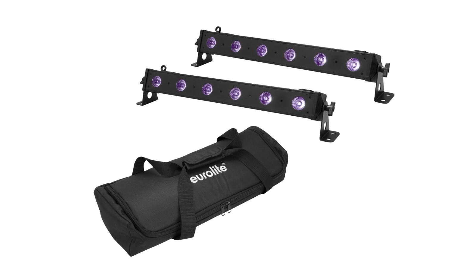 EUROLITE Set 2x LED BAR-6 UV Leiste + Soft-Bag EUROLITE Set 2x LED BAR-6 UV Leiste + Soft-Bag von Eurolite